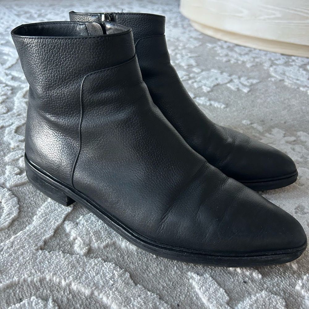 Via Spiga Black Leather Ankle Boots US 9 / EU 39